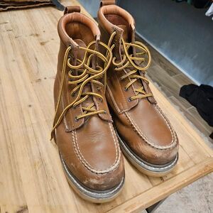 DieHard SureTrack 10.5 brown leather moc-toe work boots (style #84994).